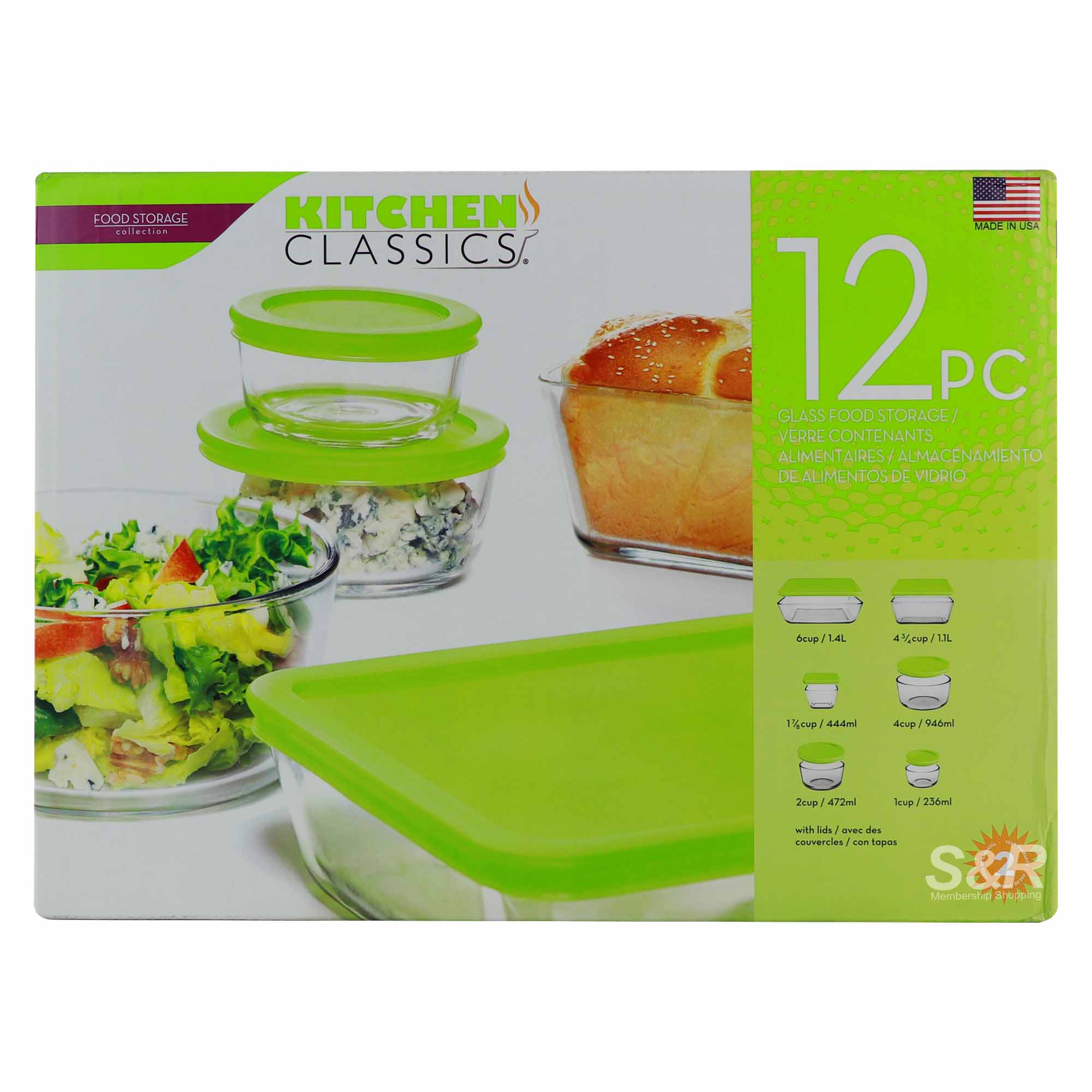 Kitchen Classics Food Storage Collection Glass Food Storage 12pcs